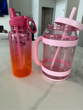 2 water cups- lululemon and reduce